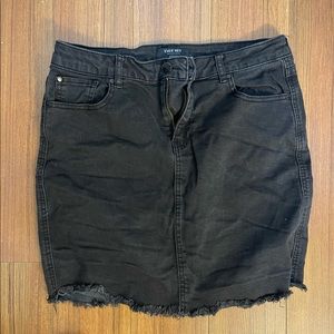 Black Denim Skirt